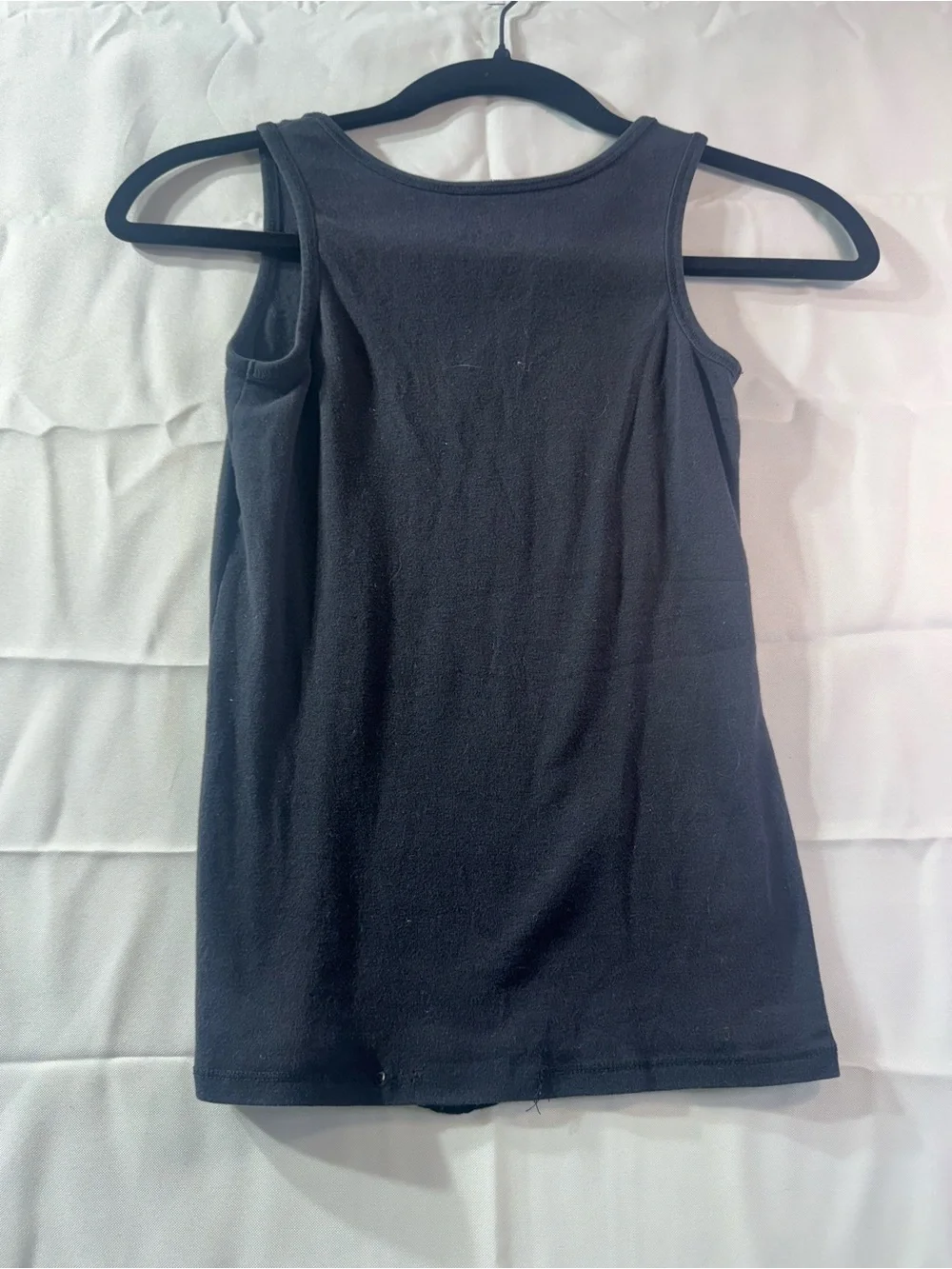 Justice 10 Black Scoop Neck Tank with Rhinestone Trim